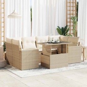 Set sofás de jardín 7 piezas y cojines ratán sintético beige von , Gartensets - Ref: Foro24-3326269, Preis: 579,82 €, Rabatt: %