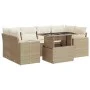Set sofás de jardín 7 piezas y cojines ratán sintético beige by , Garden sets - Ref: Foro24-3326269, Price: 556,78 €, Discoun...