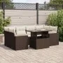 Juego de sofás de jardín 7 piezas con cojines ratán PE marrón by , Garden sets - Ref: Foro24-3326274, Price: 543,74 €, Discou...