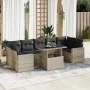 Set de sofás de jardín 8 pzas y cojines ratán sintético gris by , Garden sets - Ref: Foro24-3326283, Price: 643,19 €, Discoun...