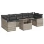 Set de sofás de jardín 8 pzas y cojines ratán sintético gris by , Garden sets - Ref: Foro24-3326283, Price: 643,19 €, Discoun...
