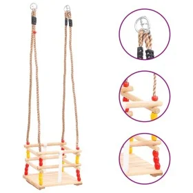 Baby swing with pine wood safety belt by vidaXL, Baby jumpers and swings - Ref: Foro24-93143, Price: 42,73 €, Discount: %