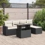 Set de sofás de jardín 6 piezas y cojines ratán sintético negro von , Gartensets - Ref: Foro24-3326297, Preis: 395,52 €, Raba...