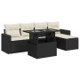 Set de sofás de jardín 6 piezas y cojines ratán sintético negro von , Gartensets - Ref: Foro24-3326297, Preis: 404,20 €, Raba...