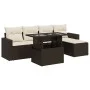 Set sofás de jardín 6 piezas y cojines ratán sintético marrón von , Gartensets - Ref: Foro24-3326304, Preis: 427,06 €, Rabatt: %