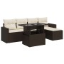 Set sofás de jardín 6 piezas y cojines ratán sintético marrón by , Garden sets - Ref: Foro24-3326304, Price: 432,10 €, Discou...