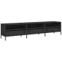 Mueble para TV acero laminado en frío negro 202x39x43,5 cm de , Muebles TV - Ref: Foro24-851346, Precio: 163,43 €, Descuento: %