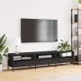 Mueble para TV acero laminado en frío negro 202x39x43,5 cm de , Muebles TV - Ref: Foro24-851346, Precio: 163,43 €, Descuento: %