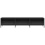 Mueble para TV acero laminado en frío negro 202x39x43,5 cm de , Muebles TV - Ref: Foro24-851346, Precio: 163,43 €, Descuento: %