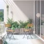 Folding garden chairs 2 pcs steel and solid acacia wood by vidaXL, Garden chairs - Ref: Foro24-313160, Price: 90,58 €, Discou...