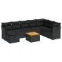 Set de sofás de jardín con cojines 9 pzas ratán sintético negro by , Garden sets - Ref: Foro24-3325772, Price: 528,64 €, Disc...