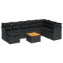 Set de sofás de jardín con cojines 9 pzas ratán sintético negro von , Gartensets - Ref: Foro24-3325772, Preis: 554,79 €, Raba...