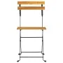 Folding garden chairs 2 pcs steel and solid acacia wood by vidaXL, Garden chairs - Ref: Foro24-313160, Price: 90,58 €, Discou...