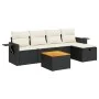 Set de sofás de jardín 6 piezas y cojines ratán sintético negro by , Garden sets - Ref: Foro24-3325808, Price: 343,53 €, Disc...