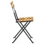 Folding garden chairs 2 pcs steel and solid acacia wood by vidaXL, Garden chairs - Ref: Foro24-313160, Price: 90,58 €, Discou...