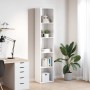 Estantería madera de ingeniería blanco brillo 40x30x189 cm von , Bücherregale und Regale - Ref: Foro24-858313, Preis: 71,73 €...