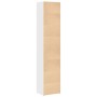 Estantería madera de ingeniería blanco brillo 40x30x189 cm