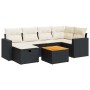 Set de sofás de jardín 7 pzas con cojines ratán sintético negro von , Gartensets - Ref: Foro24-3325787, Preis: 424,92 €, Raba...