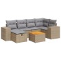 Set sofás de jardín 7 piezas y cojines ratán sintético beige by , Garden sets - Ref: Foro24-3325874, Price: 475,83 €, Discoun...