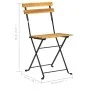 Folding garden chairs 2 pcs steel and solid acacia wood by vidaXL, Garden chairs - Ref: Foro24-313160, Price: 90,58 €, Discou...