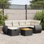 Set de sofás de jardín 7 pzas con cojines ratán sintético negro by , Garden sets - Ref: Foro24-3325843, Price: 437,91 €, Disc...