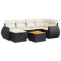 Set de sofás de jardín 7 pzas con cojines ratán sintético negro by , Garden sets - Ref: Foro24-3325843, Price: 437,91 €, Disc...