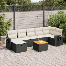 Set de sofás de jardín y cojines 8 piezas ratán sintético negro von , Gartensets - Ref: Foro24-3325822, Preis: 462,99 €, Raba...