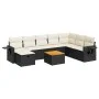 Set de sofás de jardín con cojines 9 pzas ratán sintético negro von , Gartensets - Ref: Foro24-3325829, Preis: 512,29 €, Raba...