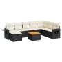 Set de sofás de jardín con cojines 9 pzas ratán sintético negro von , Gartensets - Ref: Foro24-3325829, Preis: 520,20 €, Raba...
