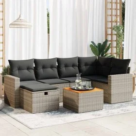 Set de sofás de jardín 7 pzas con cojines ratán sintético gris von , Gartensets - Ref: Foro24-3325791, Preis: 423,75 €, Rabat...
