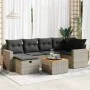 Set de sofás de jardín 7 pzas con cojines ratán sintético gris by , Garden sets - Ref: Foro24-3325791, Price: 423,75 €, Disco...