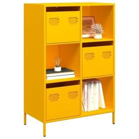 Aparador de acero amarillo mostaza 68x39x103,5 cm by , Sideboards - Ref: Foro24-851409, Price: 178,06 €, Discount: %