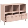 Aparador de acero laminado en frío rosa 101,5x39x73,5 cm de , Aparadores - Ref: Foro24-851365, Precio: 124,10 €, Descuento: %