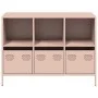 Aparador de acero laminado en frío rosa 101,5x39x73,5 cm de , Aparadores - Ref: Foro24-851365, Precio: 124,10 €, Descuento: %