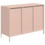 Aparador de acero laminado en frío rosa 101,5x39x73,5 cm de , Aparadores - Ref: Foro24-851365, Precio: 124,10 €, Descuento: %