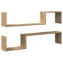 Estante de pared 2 uds madera roble artisan 100x15x20 cm de , Estantes y estanterías - Ref: Foro24-856613, Precio: 37,35 €, D...