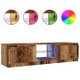 Mueble TV luces LED madera ingeniería envejecida 140x40x35,5 cm von , TV-Möbel - Ref: Foro24-856349, Preis: 115,47 €, Rabatt: %