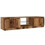 Mueble TV luces LED madera ingeniería envejecida 140x40x35,5 cm by , TV Furniture - Ref: Foro24-856349, Price: 111,31 €, Disc...