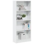 Estantería madera de ingeniería blanco brillo 60x24x143 cm von , Bücherregale und Regale - Ref: Foro24-858311, Preis: 74,16 €...