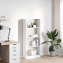 Estantería madera de ingeniería blanco brillo 60x24x143 cm de , Librerías y estanterías - Ref: Foro24-858311, Precio: 76,74 €