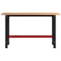 Banco de trabajo madera de roble marrón oscuro 140x60x81,5 cm de , Mesas de trabajo - Ref: Foro24-3309677, Precio: 189,18 €, ...