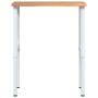 Banco de trabajo madera roble marrón claro 80x60x(71,5-98) cm by , Work tables - Ref: Foro24-3309718, Price: 114,68 €, Discou...