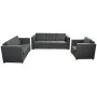 Conjunto de sofás 3 unidades tela gris oscuro by , Sofas - Ref: Foro24-274215, Price: 1,00 €, Discount: %