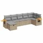 Set sofás de jardín 7 piezas y cojines ratán sintético beige by , Garden sets - Ref: Foro24-3325986, Price: 447,59 €, Discoun...