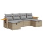 Juego de sofás jardín con cojines 6 pzas ratán sintético beige by , Garden sets - Ref: Foro24-3326000, Price: 393,66 €, Disco...