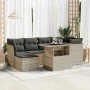 Set de sofás de jardín 7 pzas con cojines ratán PE gris claro von , Gartensets - Ref: Foro24-3326193, Preis: 536,02 €, Rabatt: %