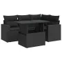 Set de muebles de jardín 5 pzas y cojines ratán sintético negro de , Conjuntos de jardín - Ref: Foro24-3326306, Precio: 417,4...