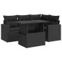 Set de muebles de jardín 5 pzas y cojines ratán sintético negro by , Garden sets - Ref: Foro24-3326306, Price: 412,62 €, Disc...