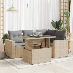 Juego de sofás jardín con cojines 5 pzas ratán sintético beige von , Gartensets - Ref: Foro24-3326310, Preis: 428,70 €, Rabat...