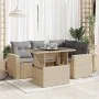 Juego de sofás jardín con cojines 5 pzas ratán sintético beige von , Gartensets - Ref: Foro24-3326310, Preis: 429,72 €, Rabat...